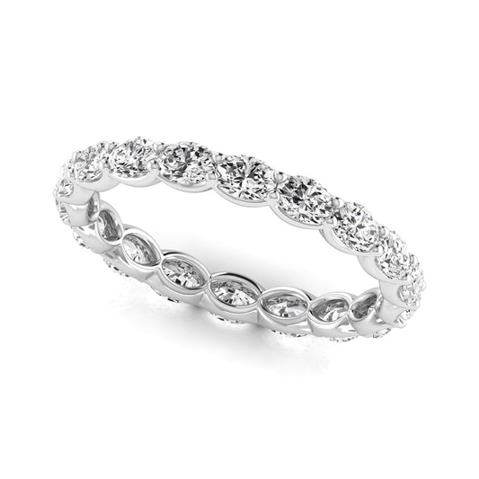 eternity band oval - east west - platinum