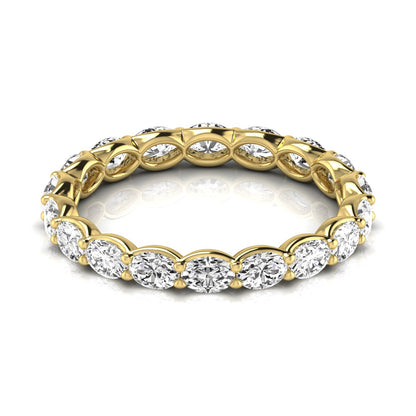 eternity band oval - east west - yellow gold