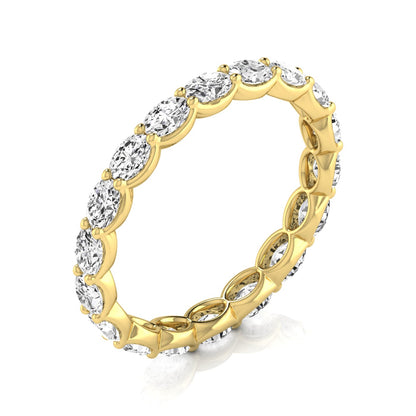 eternity band oval - east west - yellow gold
