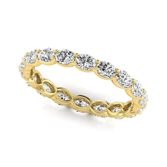 eternity band oval - east west - yellow gold