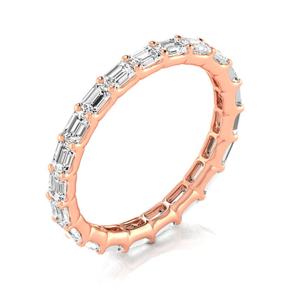 Eternity Bnd Eme - east-west-rose gold