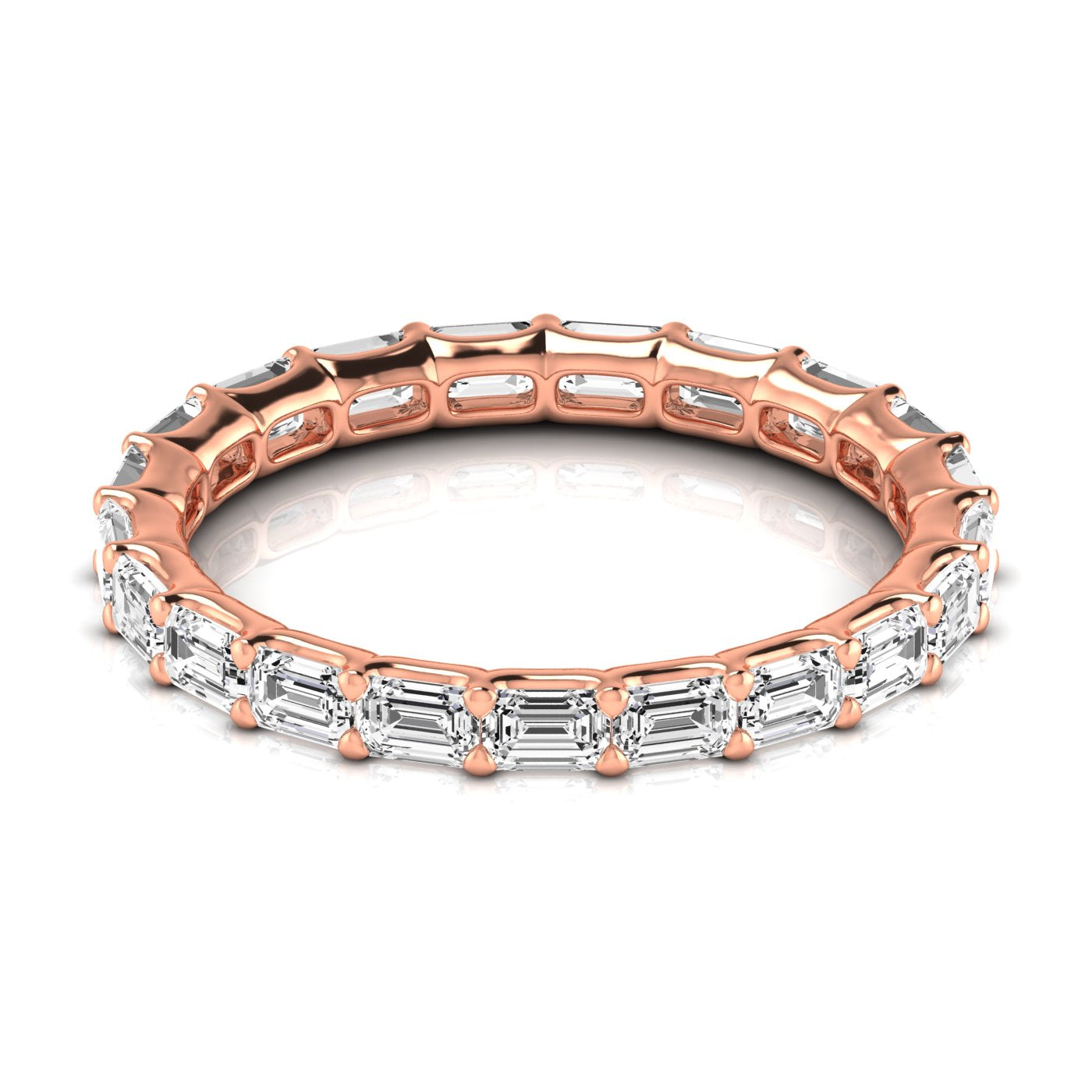 Eternity Bnd Eme - east-west-rose gold