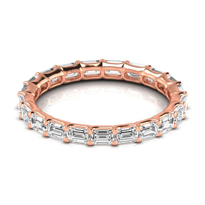 Eternity Bnd Eme - east-west-rose gold