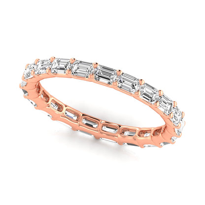 Eternity Bnd Eme - east-west-rose gold