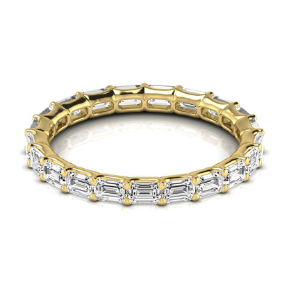 Eternity Bnd Eme - east-west-yellow gold
