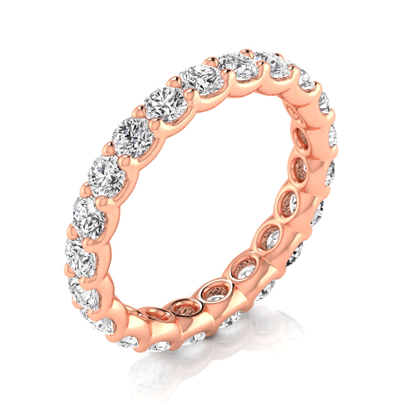 1/10ct - Round - 14k rose Gold - Natural Diamond - F-G/VS - Size 4.5