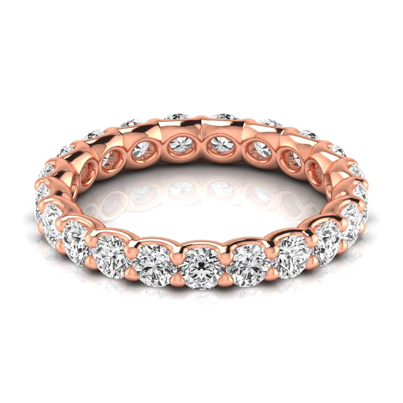 1/10ct - Round - 14k rose Gold - Natural Diamond - F-G/VS - Size 4.5