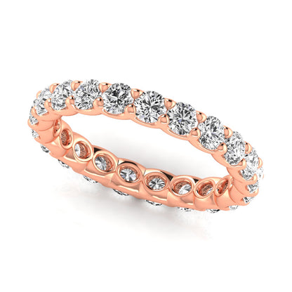 Eternity Band Round Brilliant Cut Diamond in Rose Gold