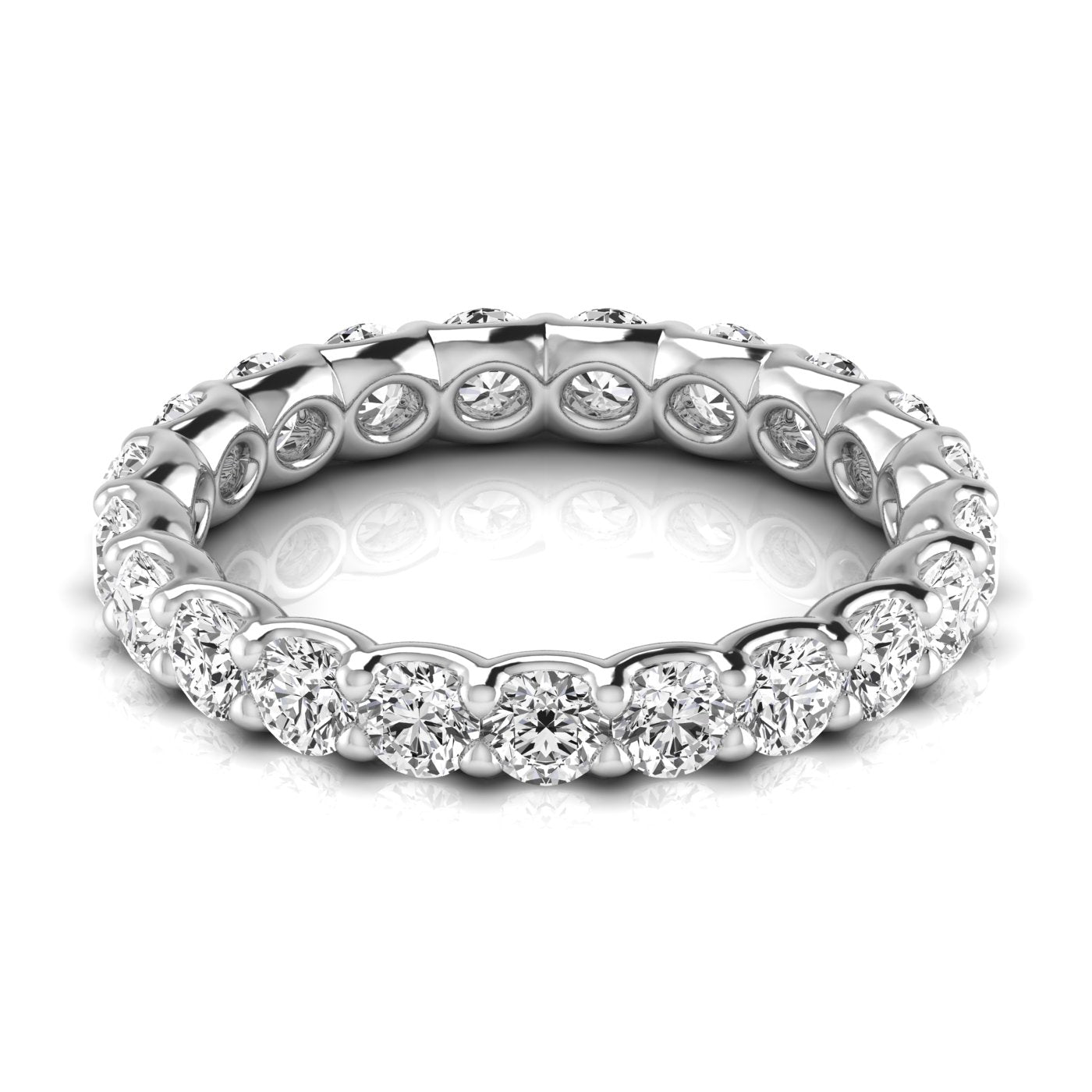 Eternity Band Round Brilliant Cut Diamond in White Gold