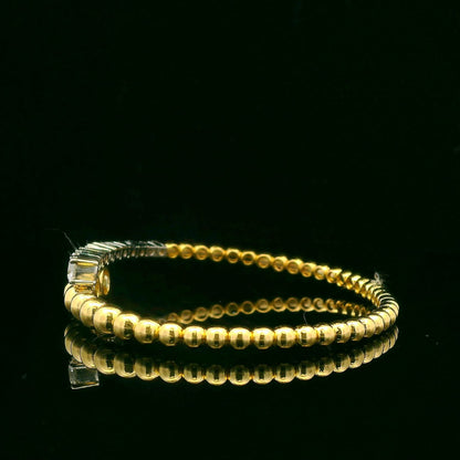 1.54CTW Round Brilliant Cut Elegant Gold and Diamond Bangle