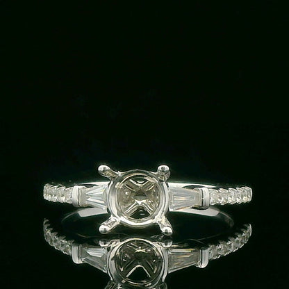 18K White Gold Engagement Ring Setting