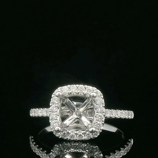 0.46CTW Elegant Square Diamond Ring