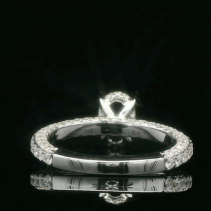 1.22CTW Elegant Oval Diamond Ring Setting