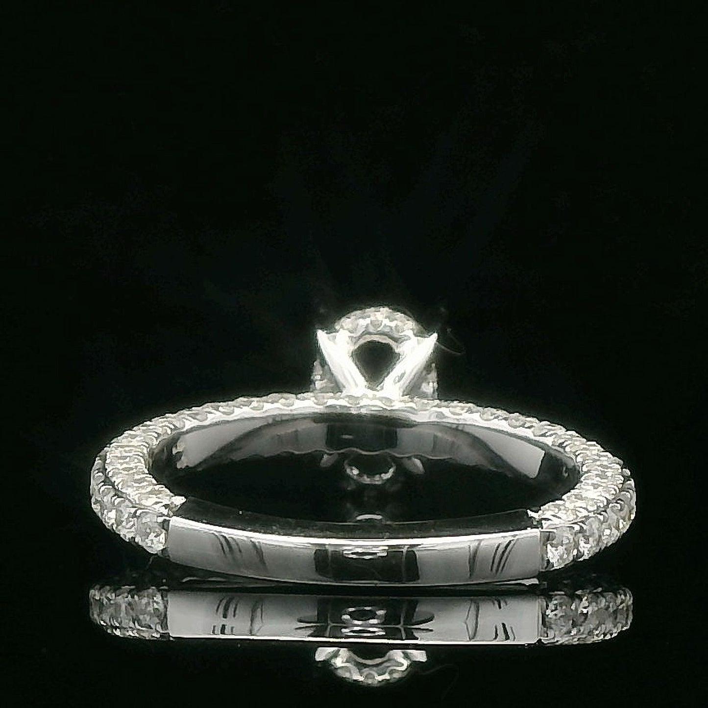 1.22CTW Elegant Oval Diamond Ring Setting