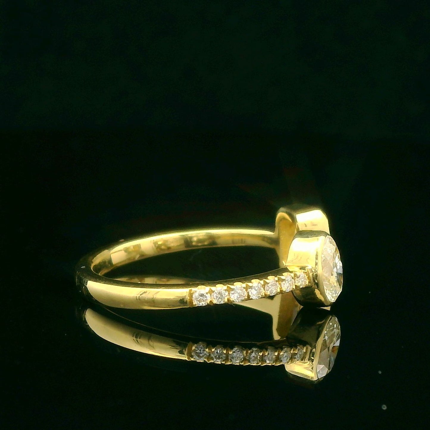 0.82CTW Open Elegant Gold Diamond Ring