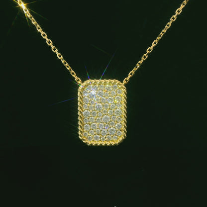 0.59CTW Elegant Gold Pendant with Sparkling Diamonds