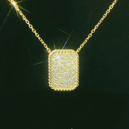 0.59CTW Elegant Gold Pendant with Sparkling Diamonds