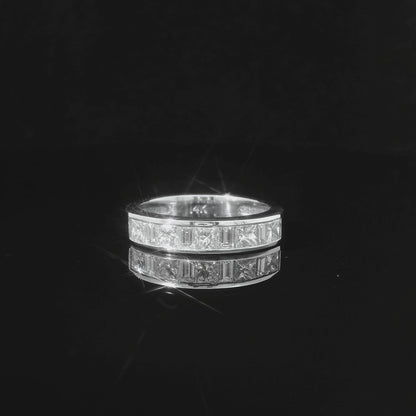 1.00CTW Princess Cut Elegant Diamond Ring