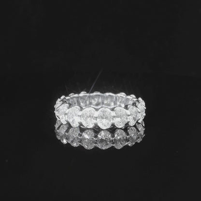 4.32CTW Elegant Oval Cut Diamond Eternity Ring